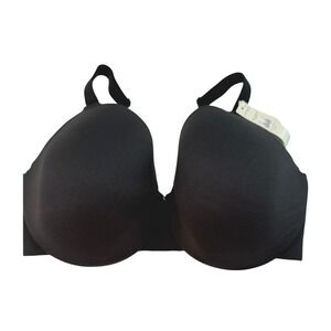 Cacique Body Smoothing Full Coverage Bra Black 38F Back Smoothing Solution NEW